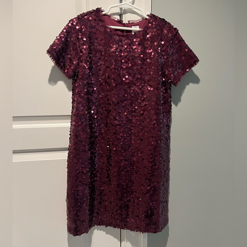 New w Tags Girls size 8 GAP sequin party/holiday dress red